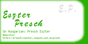 eszter presch business card